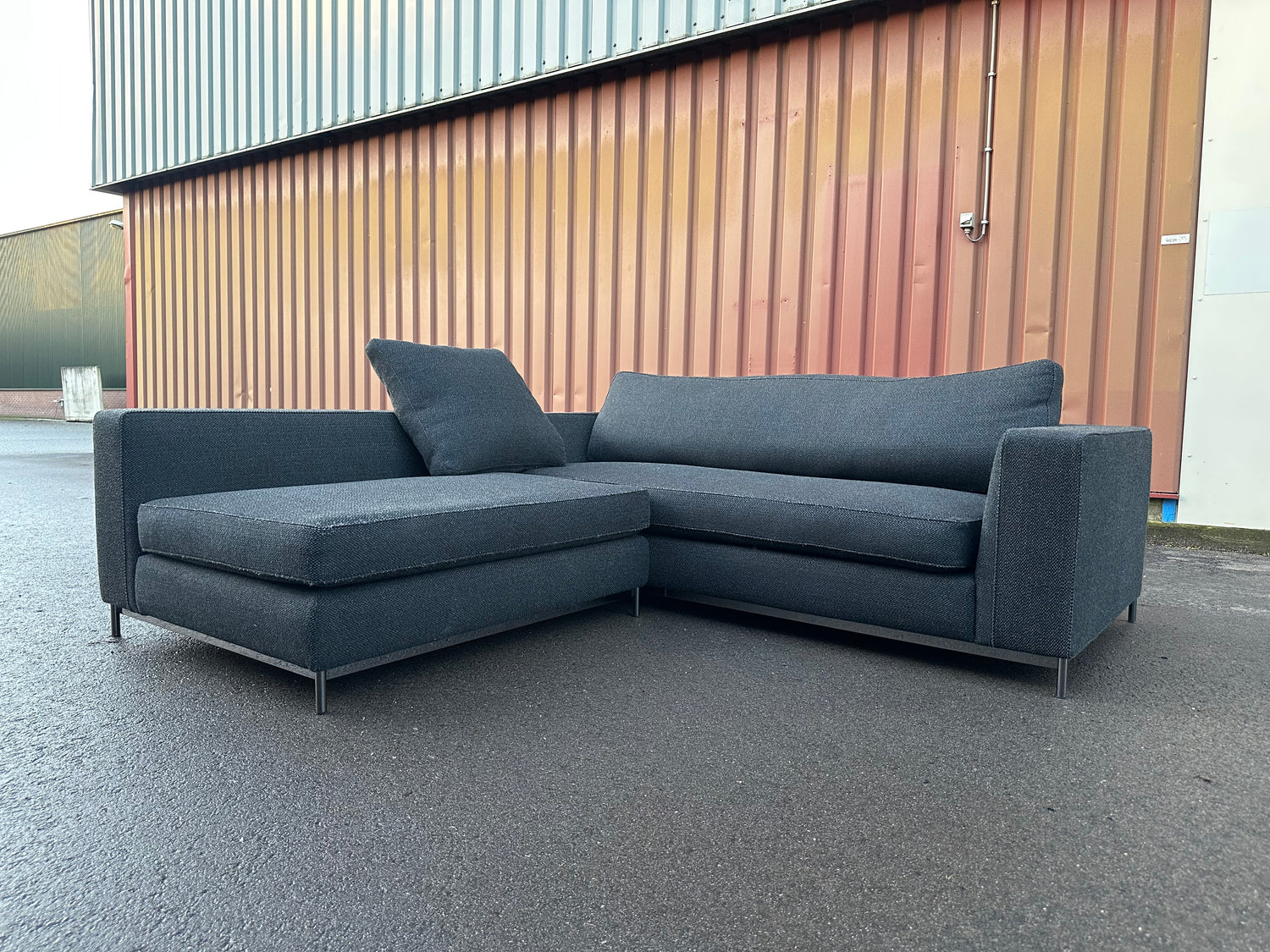 Minotti Zwarte Hoekbank ~ Nieuwprijs €15.000