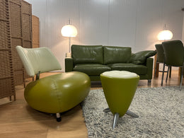 Complete Leolux Set Groen | Bank, Tafel, Stoelen & Fauteuils