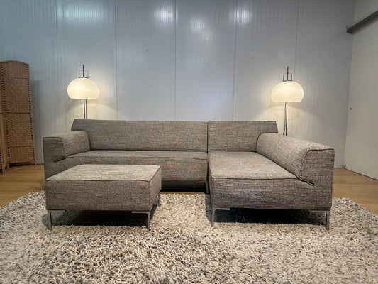Design on Stock Bloq Hoekbank + Hocker Beige - NP: €7.500