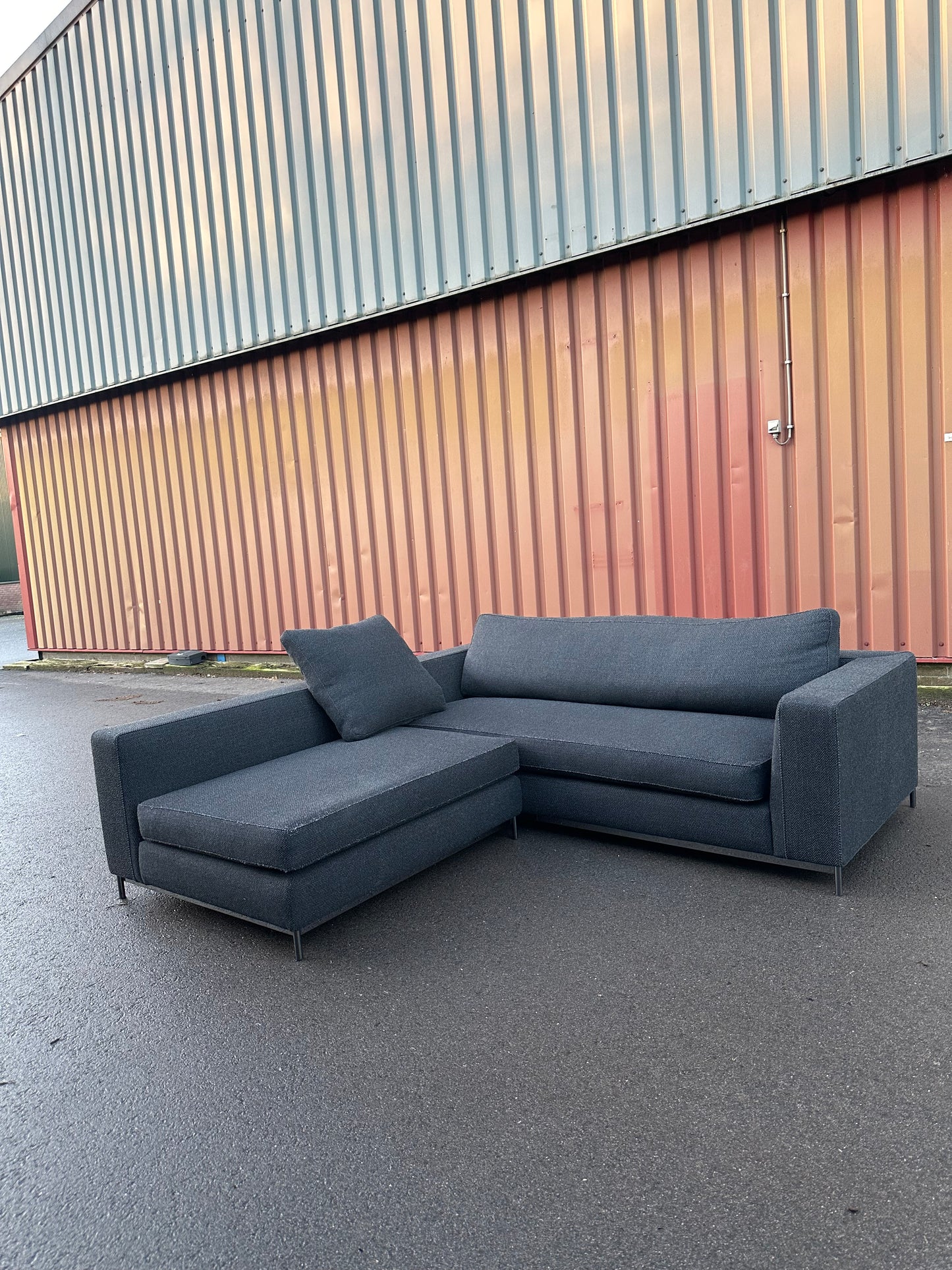 Minotti Zwarte Hoekbank ~ Nieuwprijs €15.000