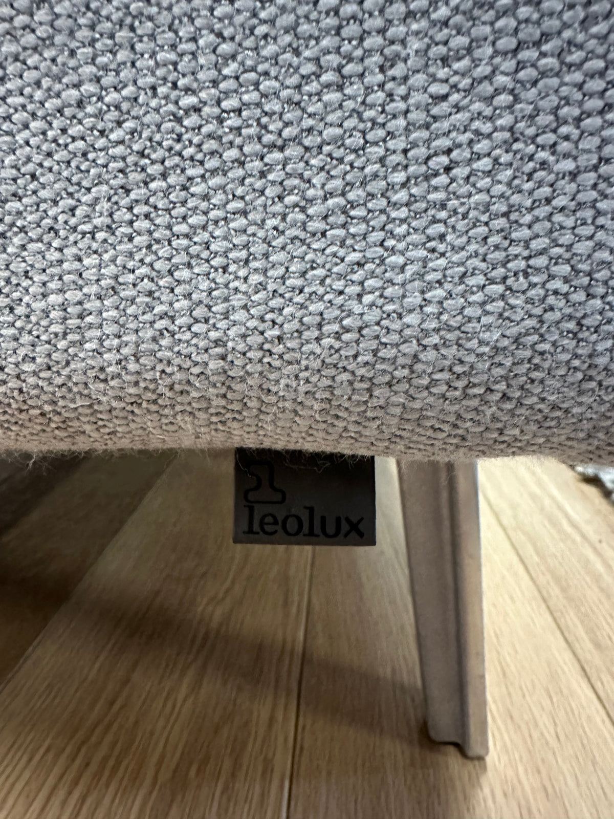Leolux Bellice Hoekbank wol lichtblauw inclusief hocker - NP: €16.000