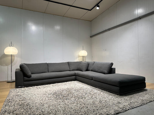 ZGAN Minotti Hamilton Hoekbank Donkergrijs - NP: 25k