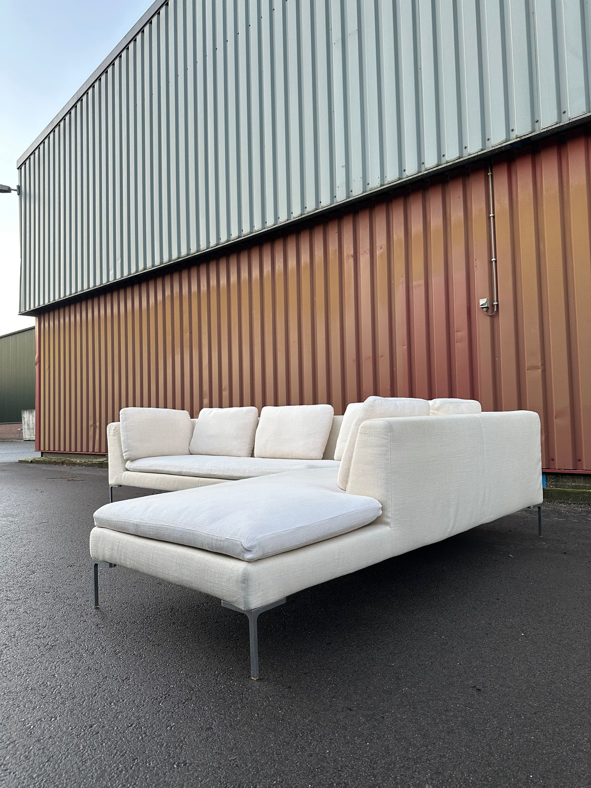 ZGAN B&B Italia Beige Hoekbank ~ Nieuwprijs €10.000