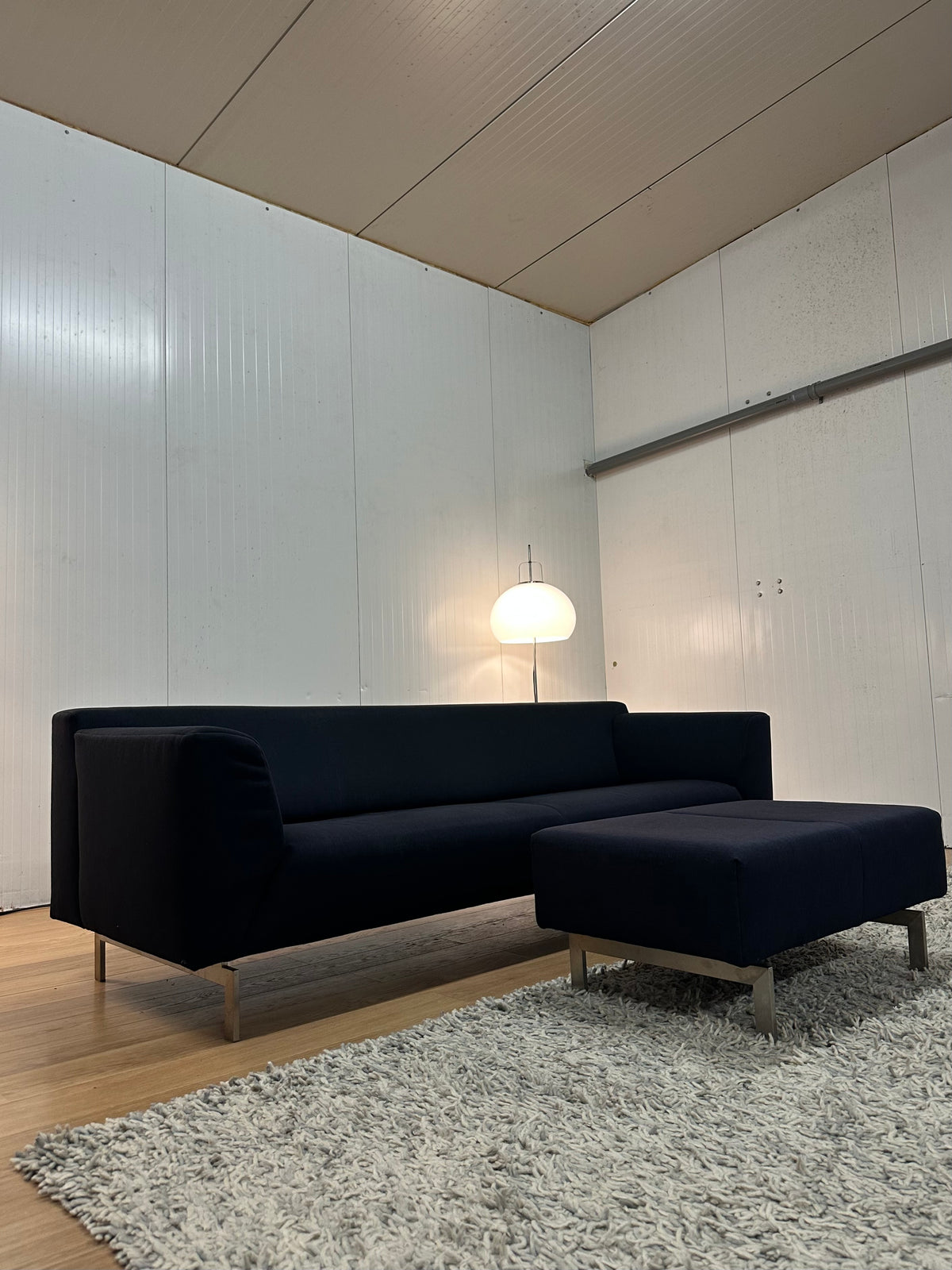 Rolf Benz Linea 3-Zitsbank met Hocker
