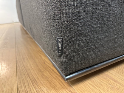 ZGAN Minotti Hoekbank 3-Delig Wol | Donkergrijs | Topstaat