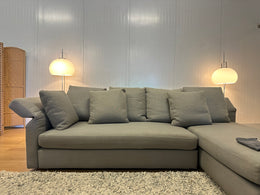 Nieuwstaat Minotti Collar Hoekbank met Minotti Bijzettafel