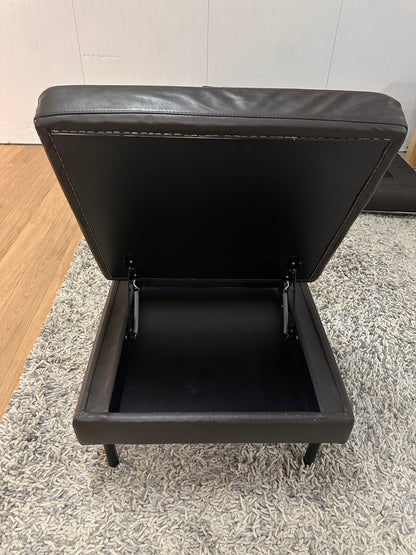 Bolia Hocker Bruin Leer | Met Opbergruimte | Topconditie