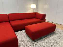 Leolux Faya Lobi Hoekbank + Hocker (Rood) – NP: €8.000