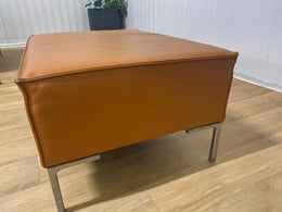 Leren (bruin) Design on stock bloq poef / hocker