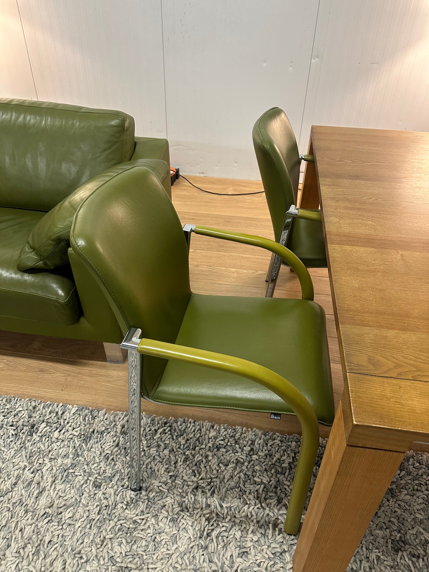 Complete Leolux Set Groen | Bank, Tafel, Stoelen & Fauteuils