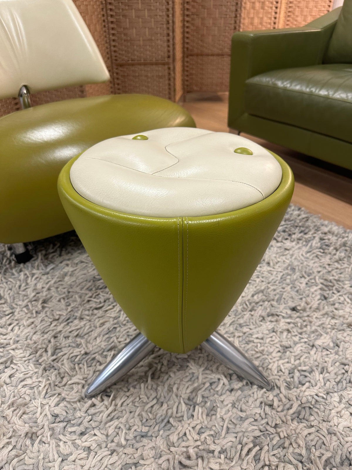 Complete Leolux Set Groen | Bank, Tafel, Stoelen & Fauteuils