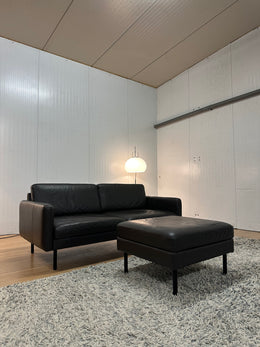 ZGAN Bolia Leren Bank + Hocker met Opbergruimte | Bruin