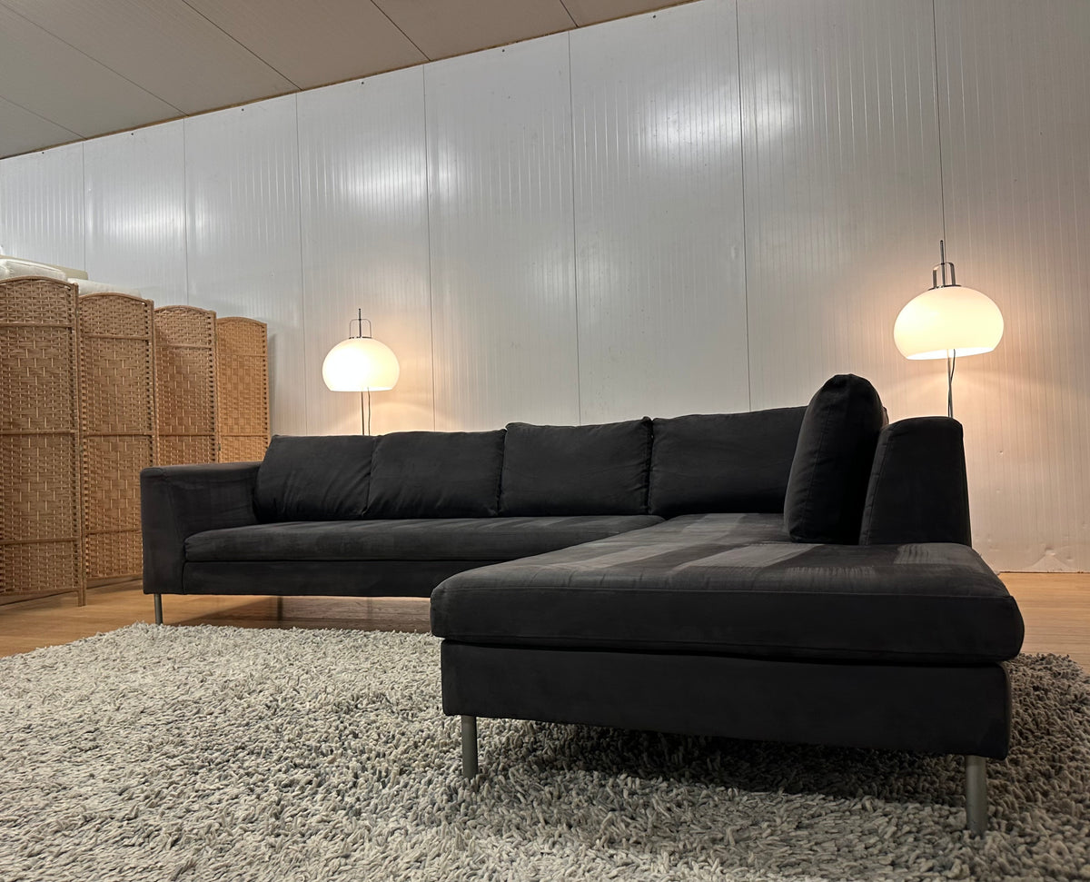ZGAN Ewald Schillig Hoekbank Antraciet Alcantara Luxe Design