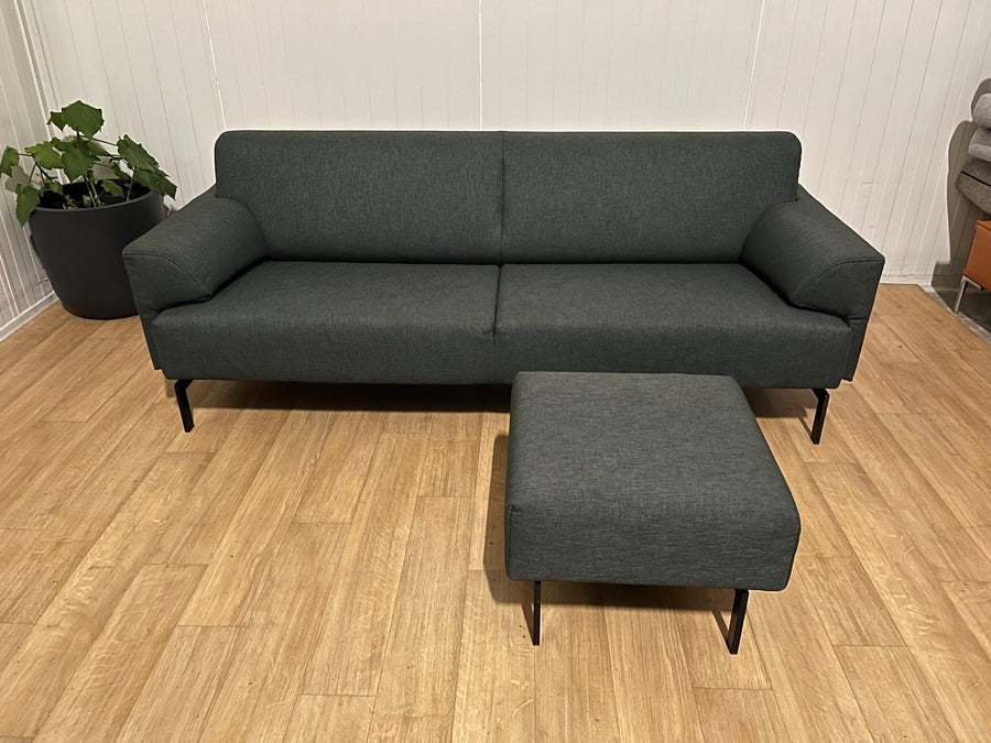 ZGAN Rolf Benz 310 3-zitsbank met Hocker - Nieuwprijs €5.000