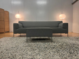 Refurbished Design on Stock 4-Zits Bank met Hocker - Grijs
