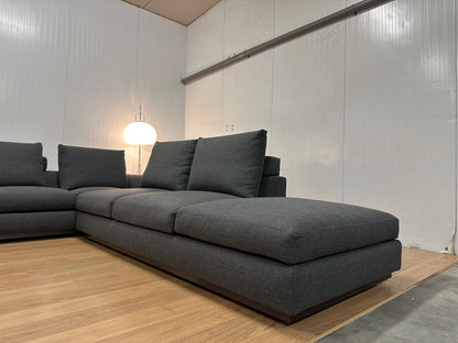 SHOWMODEL Minotti Andersen Hoekbank Donkergrijs NP: €27.500