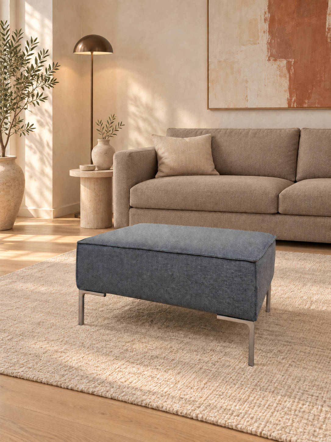 NIEUW GESTOFFEERD Design on Stock Bloq Hocker + GARANTIE