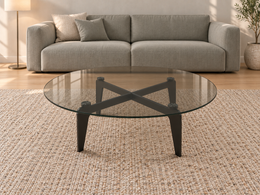 Minotti Kirk Cross Salontafel Glas | NP: €4.500
