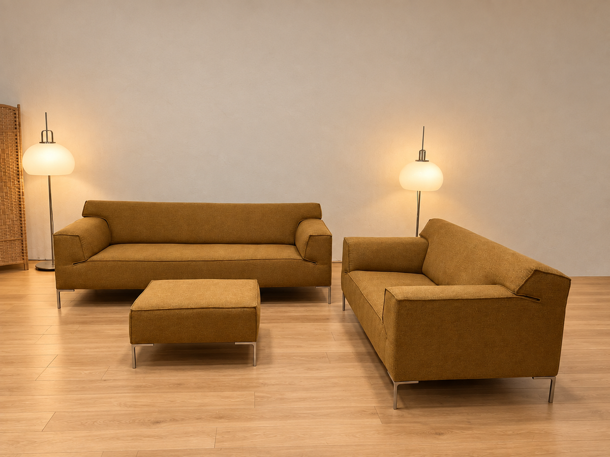 NIEUW GESTOFFEERDE Design on Stock Bloq Set – Okergeel