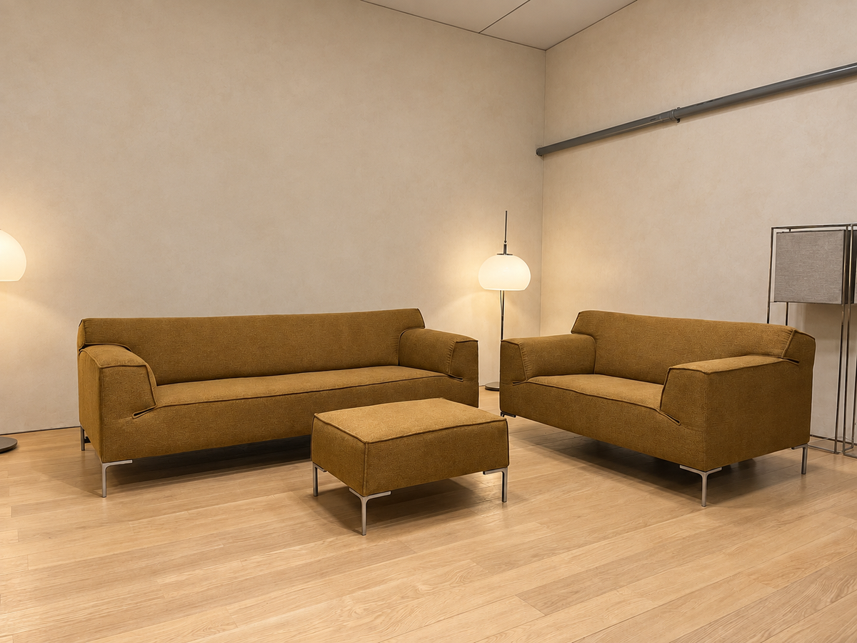 NIEUW GESTOFFEERDE Design on Stock Bloq Set – Okergeel