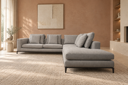 NIEUW GESTOFFEERD Minotti Andersen Hoekbank | NP €25.000