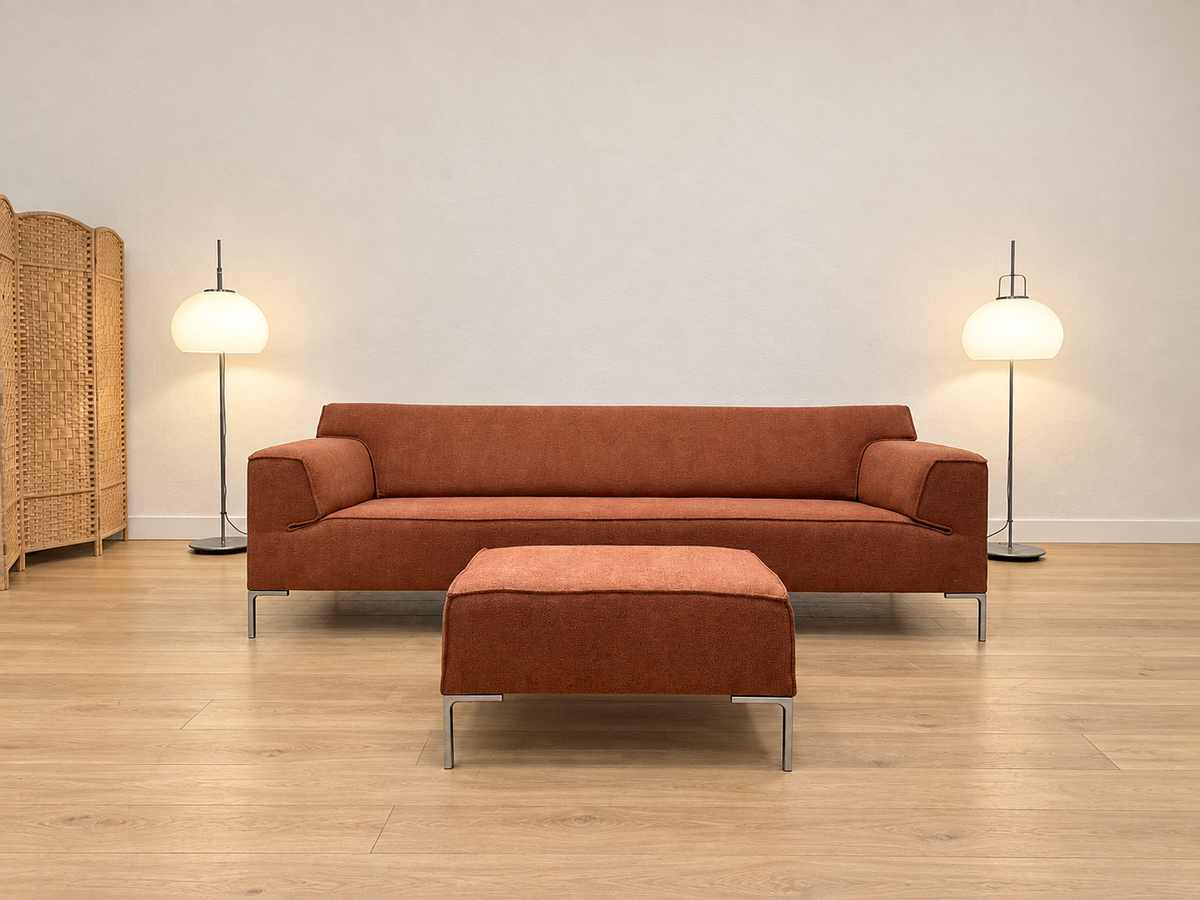 NIEUW geherstoffeerd Design on Stock Bloq 4-zits + hocker