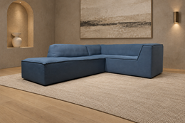 ZGAN Gelderland 6950 Hoekbank Blauw + GARANTIE | NP €7.350