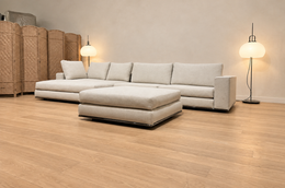 NIEUW Minotti Hamilton Hoekbank + Hocker Ecru + GARANTIE