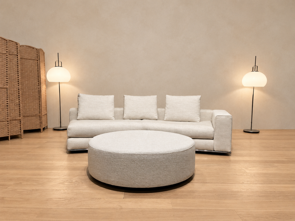 NIEUW Minotti Hamilton Knik + Hocker + GARANTIE | NP €22.500