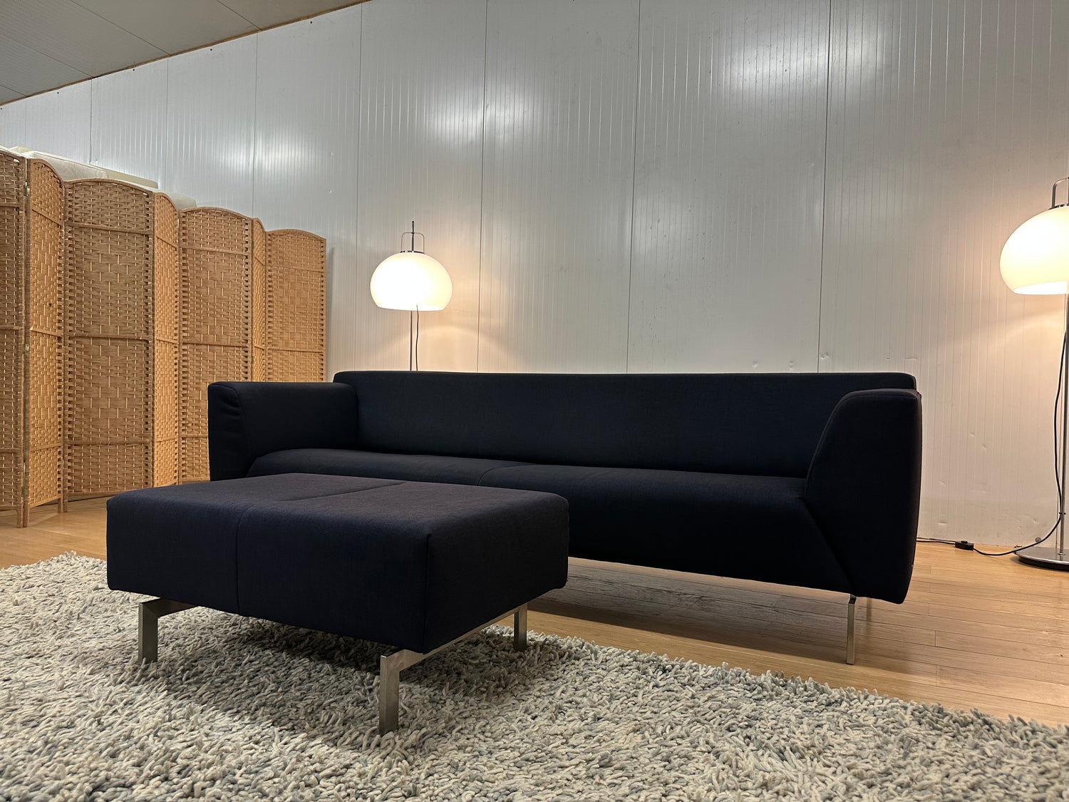 Rolf Benz Linea 3-Zitsbank met Hocker