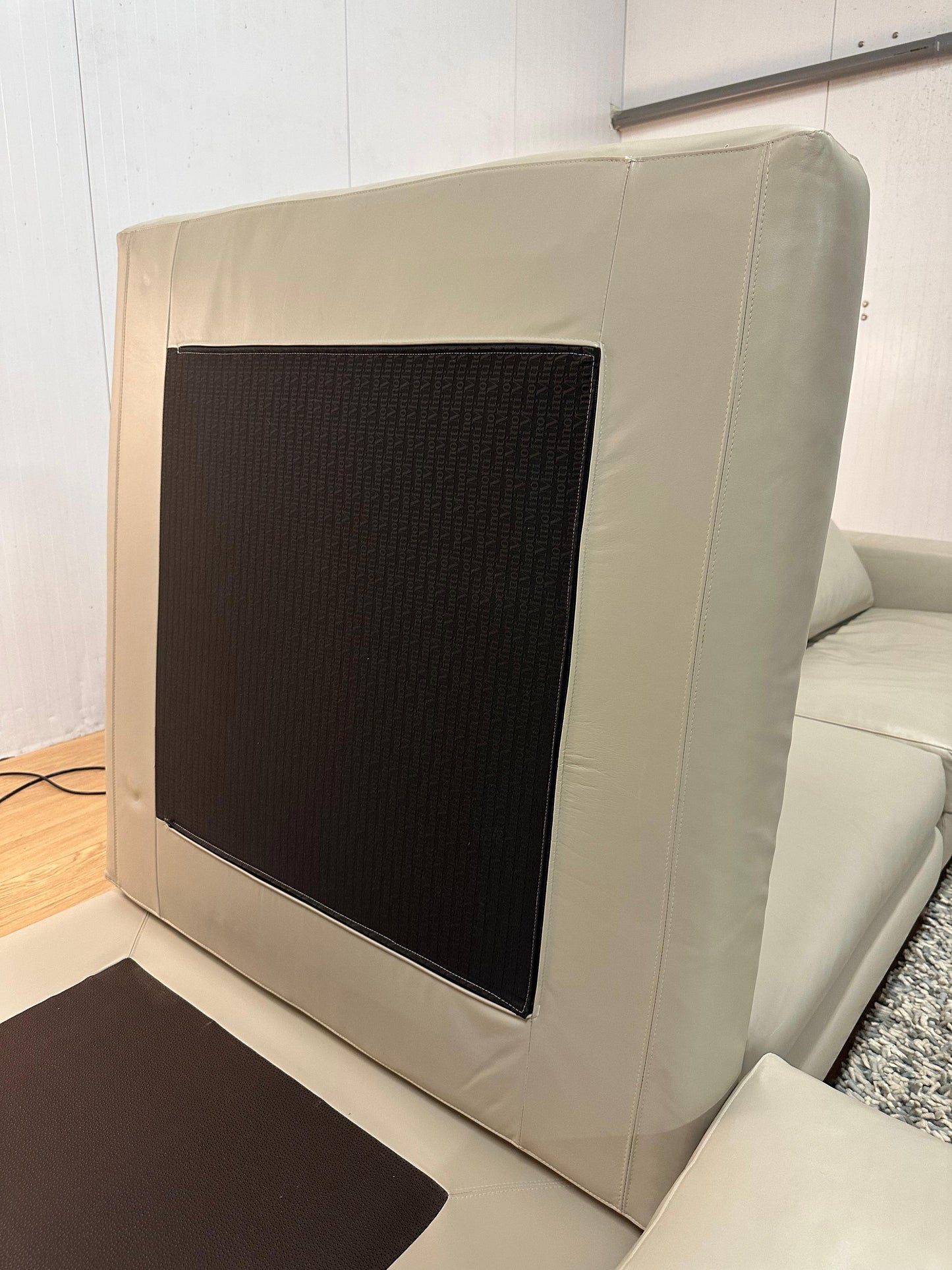 Nieuwstaat Beige Leren Minotti Modulaire Hoekbank - NP: 30k