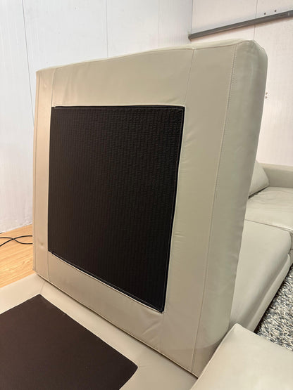 Nieuwstaat Beige Leren Minotti Modulaire Hoekbank - NP: 30k