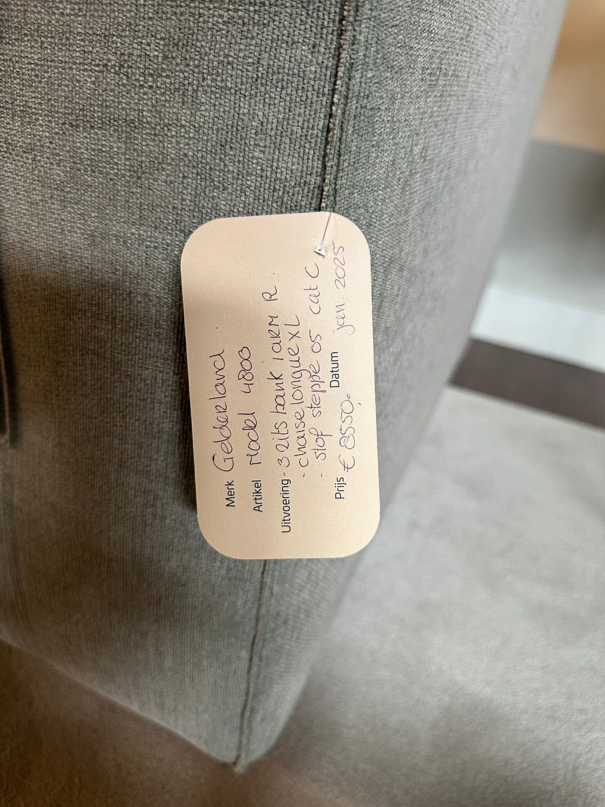 Showroommodel Gelderland 4800 – Steppe 05 Stof - NP: €8.555