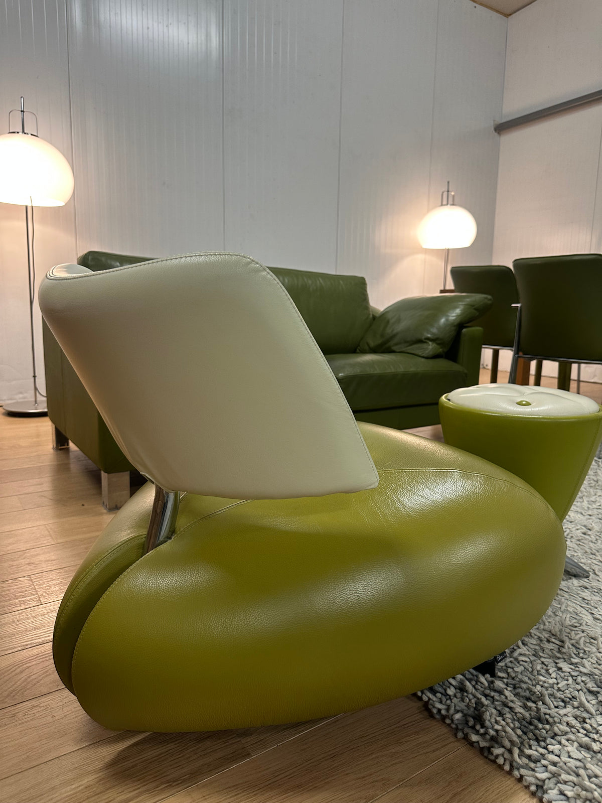 Complete Leolux Set Groen | Bank, Tafel, Stoelen & Fauteuils