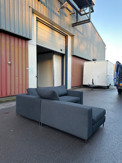Minotti Zwarte Hoekbank ~ Nieuwprijs €15.000