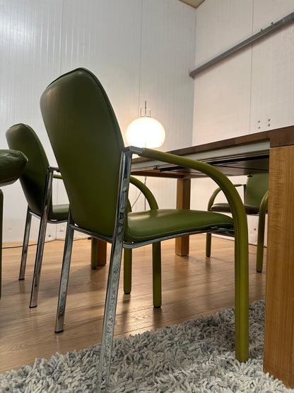 Complete Leolux Set Groen | Bank, Tafel, Stoelen & Fauteuils