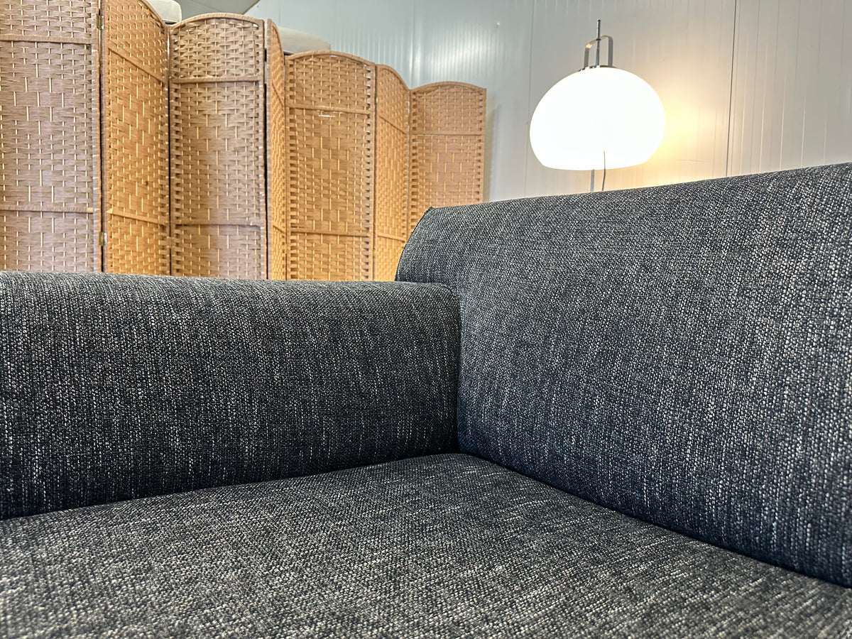 Design on stock Bloq Hoekbank met hocker - Zwart gemêleerd