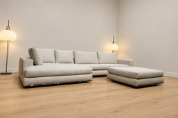 NIEUW Minotti Hamilton Hoekbank + Hocker Ecru + GARANTIE