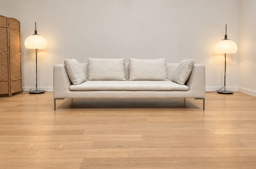 NIEUW B&B Italia Charles 3-Zits Ecru + GARANTIE | NP €9.500
