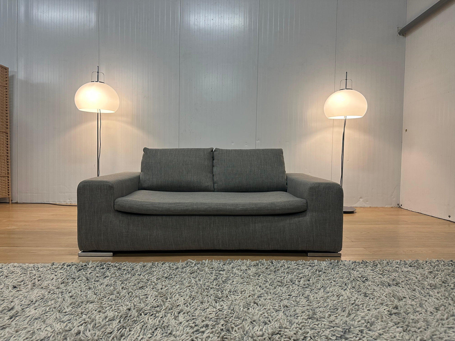 REFURBISHED Minotti Moore 2-Zits Bank Grijs - NP: €5.000