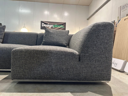 Sur & Plus Modulaire Designbank Grijs – 3-delig + Hocker