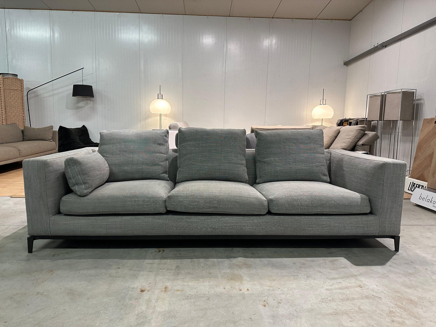 Minotti Andersen 3/4-Zits Grijs + Hoofdsteun – NP: €12.000