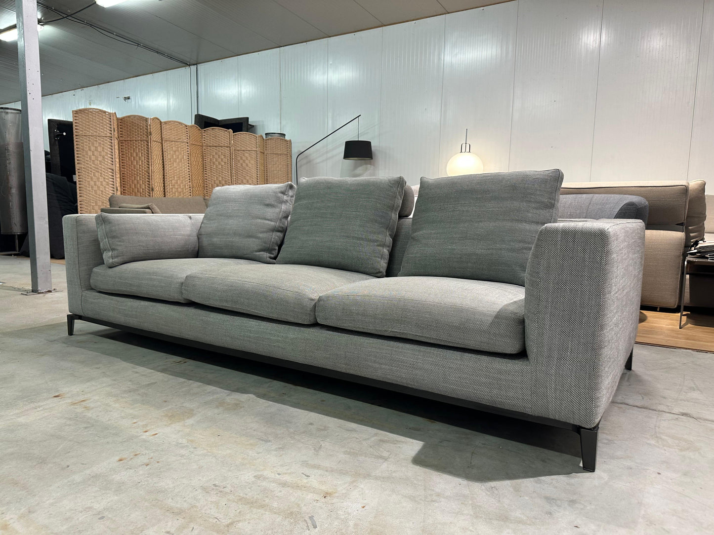 Minotti Andersen 3/4-Zits Grijs + Hoofdsteun – NP: €12.000
