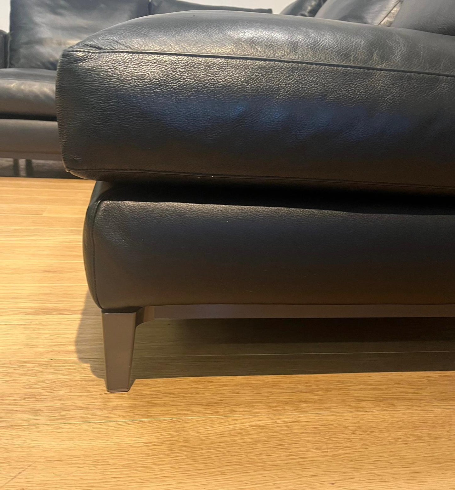 Minotti Andersen 4-Delige Zwarte Leren Hoekbank NP: 35.000