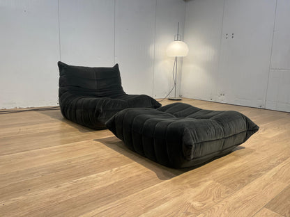 Ligne Roset Togo 1 zit + Poef Suède – NP: €5.000