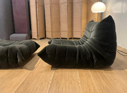 Ligne Roset Togo 1 zit + Poef Suède – NP: €5.000