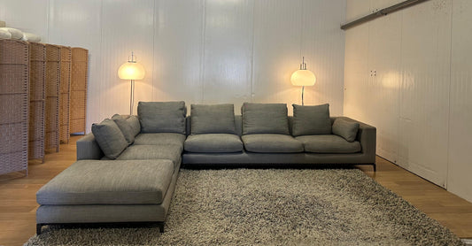 ZGAN Minotti Andersen Hoekbank Grijs Gemêleerd – NP: €25.000