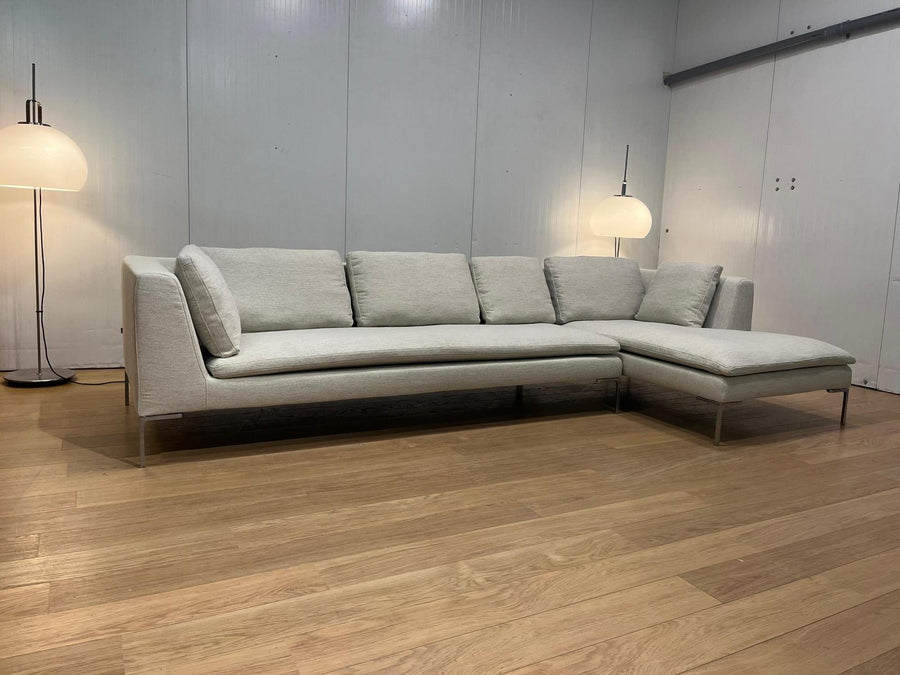 B&B Italia Charles Hoekbank – Nieuw Gestoffeerd (Ecru)