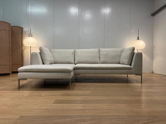 B&B Italia Charles Hoekbank – Nieuw Gestoffeerd (Ecru)