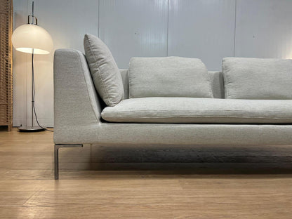 2x Nieuw Gestoffeerd B&B Italia Charles 3 Zits in Ecru